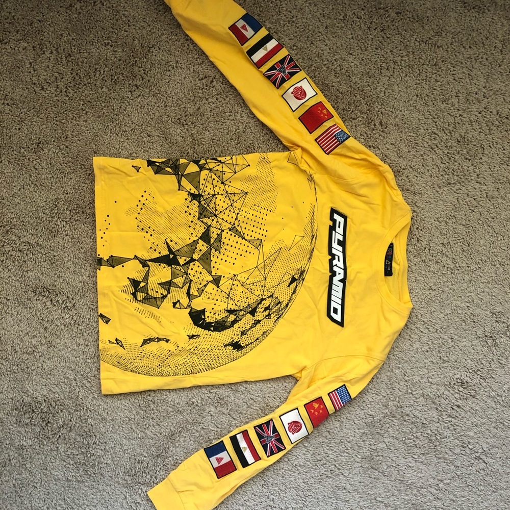 women’s black pyramid shirt